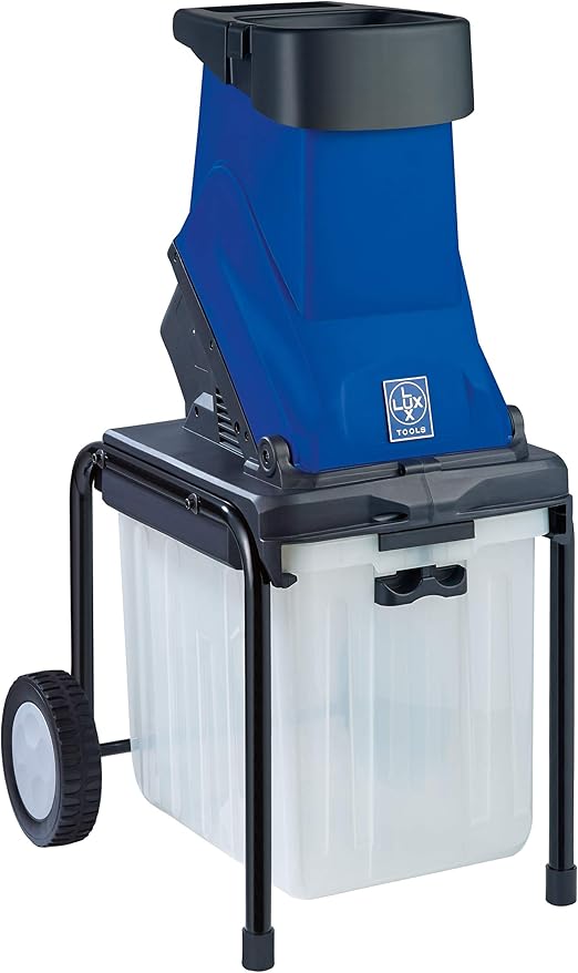 Lux Tools E Mh 2500 45 Elektro Hacksler Mit 2500 W Integrierter Motorbremse Inkl 45 L Auffangbox Kabelgebundener 230 V 2500 W Garten Schredder Fur Schnittgut Bis O 45 Mm Amazon De Baumarkt
