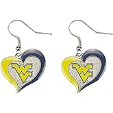 aminco NCAA womens Swirl Heart Earrings
