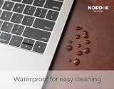 Nordik By Design Leather Desk Mat Cognac 89x43 cm Non-Slip Vegan PU Pad view 5