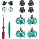 Replacement Thumbsticks Compatible with PS5 DualSense Wireless Controller | 4pcs Joystick Module Parts Analog Caps Compatible with Sony PS5 Controller
