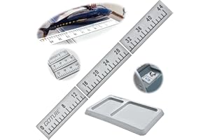 Goture Boat Foam Fishing Ruler and Cell Phone Holder Kit,2 in 1 Fishing Boat Dash Accessory Adhesive Backing Fishing Tool,44" Fishing Measurement Tool Boat Gadgets Segmented Fish Measuring Board