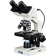 OMAX - MD82ES10 40X-2000X Digital LED Compound Microscope with Built-in 1.3MP Camera and Double Layer Mechanical Stage Compatible with Windows and Mac