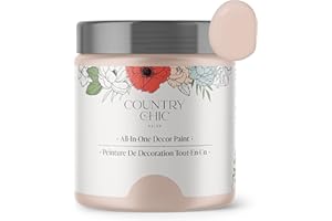 Country Chic Paint - Chalk Style All-in-One Paint for Furniture, Home Decor, Cabinets, Crafts, Eco-Friendly, Minimal Surface Prep, Multi-Surface Matte Paint - Ooh La La [Light Pink] - (4 oz)
