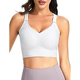 THE GYM PEOPLE Women’s Wireless Everyday Bras Racerback Seamless Push Up Bralette Padded Comfortable Full Coverage