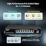 NICGIGA 8 Port 2.5G PoE Switch 120W 10G SFP Unmanaged IEEE802.3af/at 2.5GbE view 3