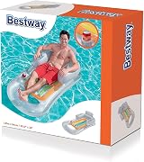 Bestway Designer Air Mattress 161 x 84 cm Grey Heavy Duty Vinyl 2 Air Chambers view 2
