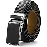 Nelbons Men's Belt, Leather Ratchet Belt For Men's Dress 3.0cm,1 1/8" Size Adjusted Automatic Buckle