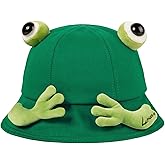 JUMISEE Men Women Cotton Cow Print Bucket Hat Summer Beach Sun Hat Fisherman Hat with Cute Horn Ears