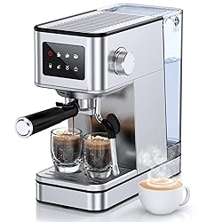 QJA Espresso Machine with Milk Frother, 20 Bar
