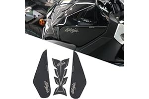 BIGHGU Gas Tank Protectors Compatible with Kawasaki Ninja 400 Fuel Tank Sticker Fuel Tank Side Sticker Motorcycle Tank Pad (Ninja Black)