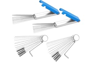 Andibro Carburetor Cleaning Tool Kit, Torch Tip Cleaner Set, Carburetor Carbon Dirt Jet Remove Cleaner 26 Cleaning Wires + 20 Cleaning Needles + 10 Nylon Brushes + 2 Wrench Welding Tip Cleaner(4 Pcs)