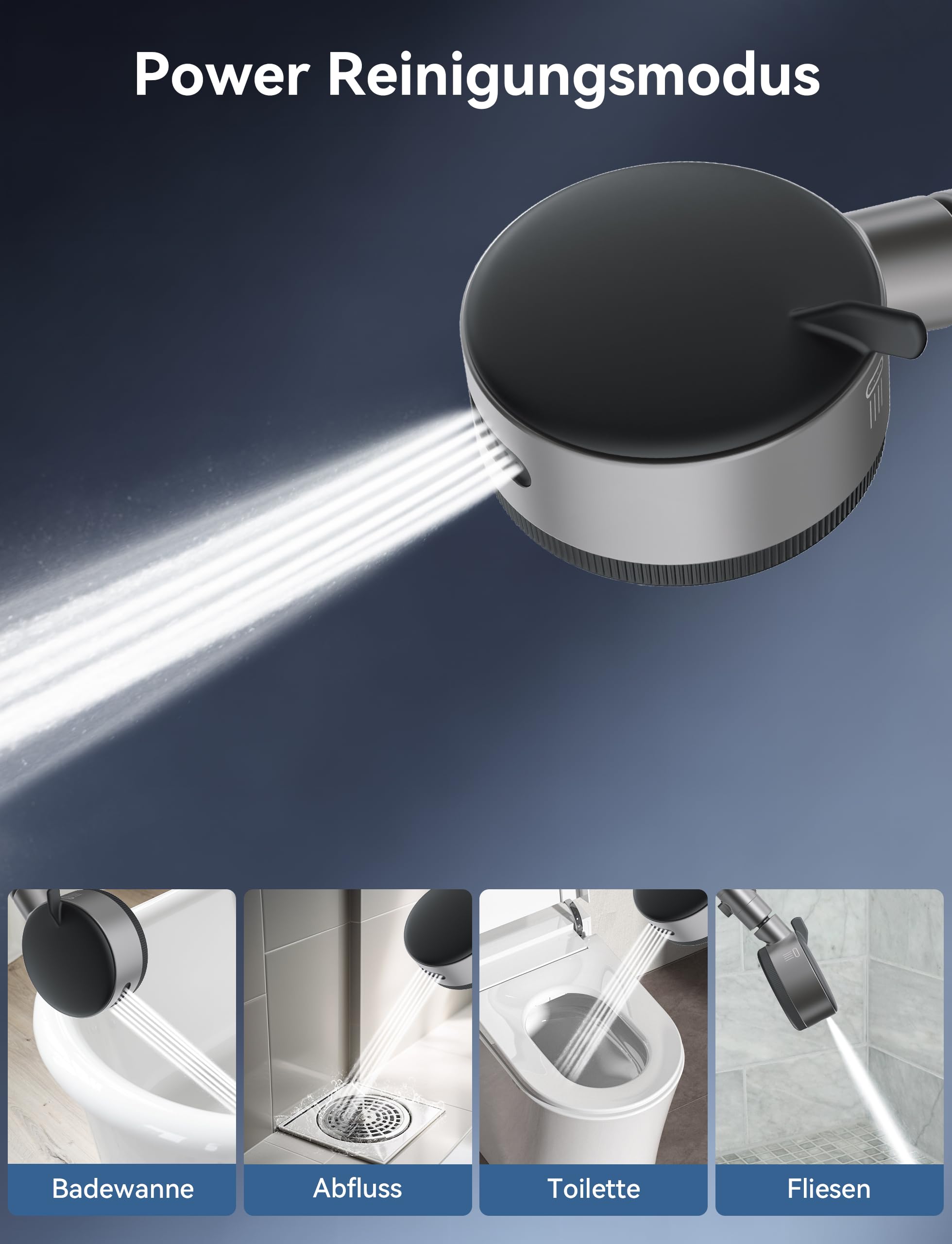 Magichome Hochdruck Duschkopf mit Filter, 6 Strahlarten Handbrause 5