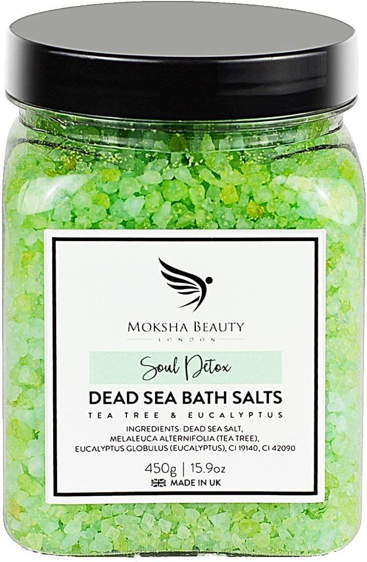 Foot Spa Salts with Tea Tree Oil, Natural Dead Sea Bath Salts for Men & Women, Tea Tree Foot Soak Aromatherapy Bath Salts