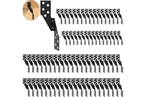 NRSPP Hurricane Straps Brackets 80 Pcs，Hurricane Tie with Black Powder-Coated,Hurricane Straps Trusses/Rafters Ties