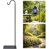 Mysora 1 Pack Outdoor Bug Zapper Stand, 58 Inch Adjustable Heavy Duty Shepherd's Hook for Mosquito Repellent Lamp, Bird Feeders, Wind Resistant, Easy to Install, Suitable for Patio/Garden/Yard