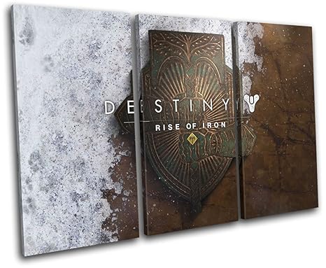 Bold Bloc Design - Destiny Rise of Iron XBOX ONE PS4 Gaming 150x100cm TREBLE Leinwand Kunstdruck Box gerahmte Bild Wand hange