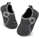 FEETCITY Baby Boys Girls First Walking Shoes Infant Sneakers Crib Shoes Breathable Lightweight Slip On Shoes