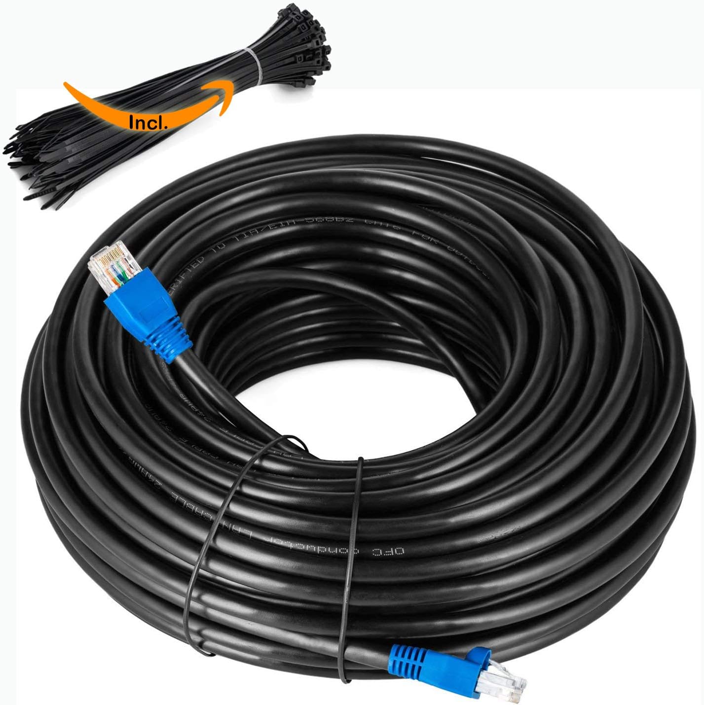 thumbnail image 2 of 200ft CAT6 Ethernet Cable – In-Wall / Outdoor / Direct Burial, Waterproof, USA 2 of 4