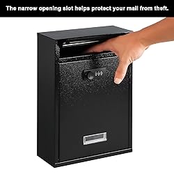 KYODOLED Locking Wall Mount Mailbox, Mail Boxes