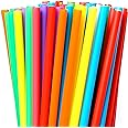 200 Pcs Colorful Disposable Drinking Plastic Straws.(0.23'' diameter and 8.26" long)-8 Colors