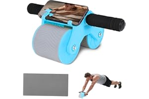 LZFYMXOK Automatic Rebound Abdominal Wheel,Ab Roller Wheel for Core Workout,2 Wheels Balance Design and Mobile Phone Holder,Suitable for Home Office Gym Outdoors,Designed for Men and Women.