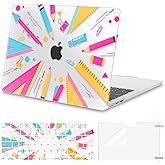 MOSISO Compatible with MacBook Air 13 inch Case 2026 2025 2024-2022 M4 A3240 M3 A3113 M2 A2681, Plastic Hard Shell&Keyboard Cover&Screen Protector for MacBook Air 13.6 inch Case, Graffiti Geometry