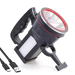 BIGSUN Spotlight Flashlight, 12800 mAh Rechargeable
