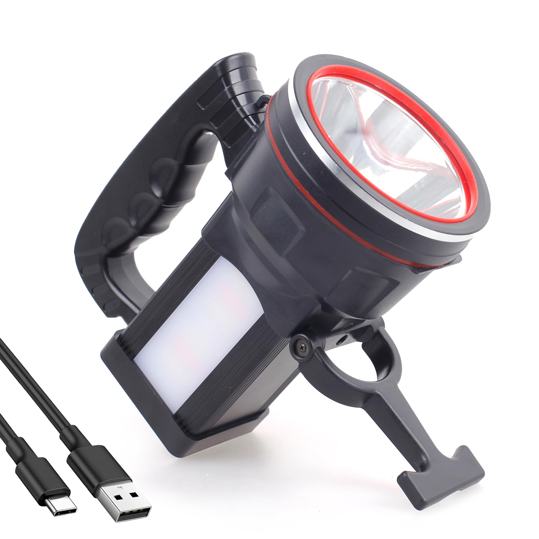 BIGSUN Spotlight Flashlight, 12800 mAh Rechargeable