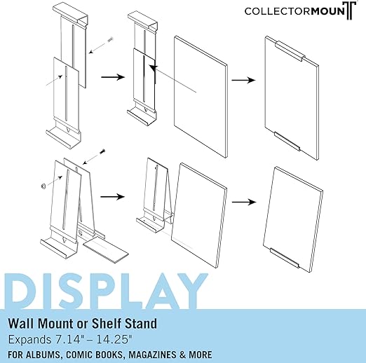 Amazon Com Album Mount Vinyl Record Frame Wall Mount And Shelf Stand Invisible And Adjustable 1 Pack