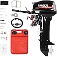 BJTDLLX 2 Stroke 18HP Outboard Motor, Long Shaft Outboard Motor Boat Engine, 246CC Heavy Duty Fishing Boat Engine Marine Engine with CDI Ignition System Water Cooling System Boat Motor -Long Shaft