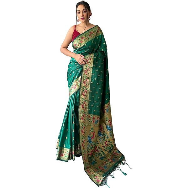 SARI Pure Hand loom Khaddi Georgette Saree with Silver Zari