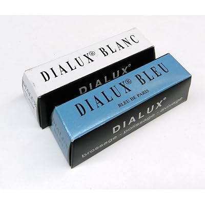 JEWELERS ROUGE DIALUX POLISHING COMPOUND WHITE &amp; BLUE FOR WHITE GOLD AND SILVER E 8