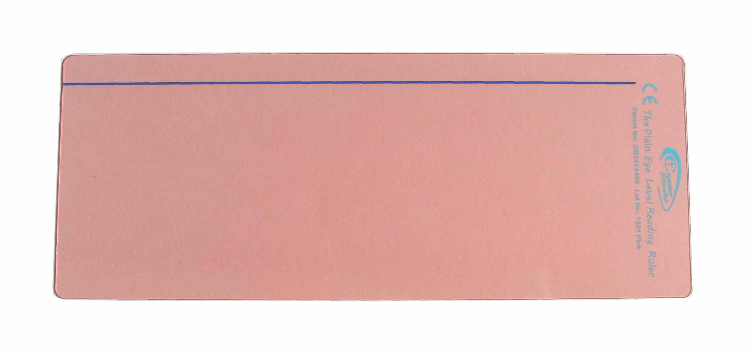 The Original Plain Window Reading Ruler Overlays - Pink (Pack of 10) by Crossbow Education UK - Dyslexia Aids and Visual Stress Specialists