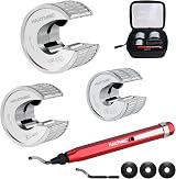 HAUTMEC Copper Pipe Cutter Set 3 PCS 15mm 22mm 28mm Portable Case
