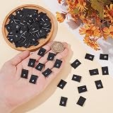 BENECREAT 400PCS Polyester Clothes Size Labels, 10 Styles, Black view 3