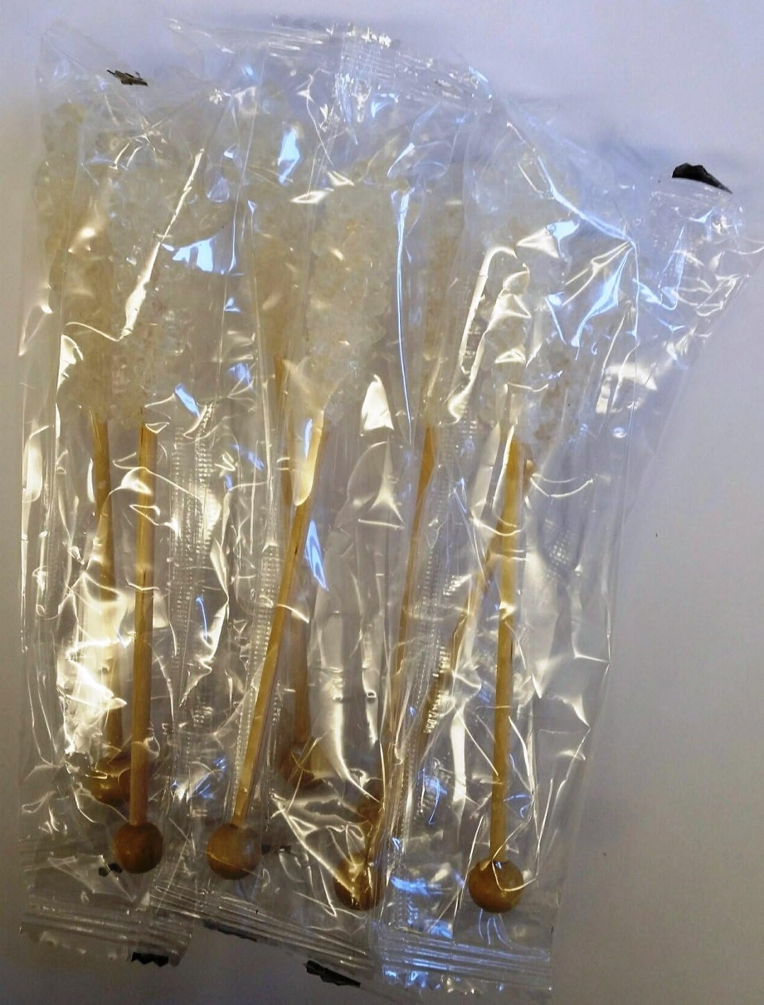 12 x Individually Wrapped White Sugar Swizzle Sticks