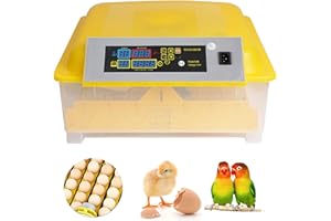 Aceshin 48 Eggs Incubator Digital Poultry Hatcher Machine with Automatic Egg Turning, Temperature & Humidity Control, LED Screen, General Purpose Incubator for Chickens Ducks Birds