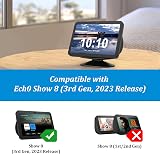 PlusAcc Adjustable Tilt Stand for Echo Show 8 (3rd Gen) Non-slip Base Black view 2
