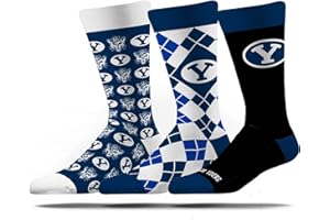 Strideline Mens NCAA Dress Socks- The Executive 3 Pack-One Size Fits Most