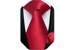 DiBanGu Mens Solid Color Tie and Pocket Square Set Woven Silk Plain Necktie & Handkerchief for Men Wedding Party Formal