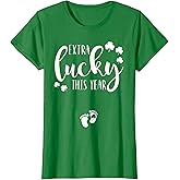 St Pattys Pregnancy Announcement St Patricks Day Pregnant T-Shirt