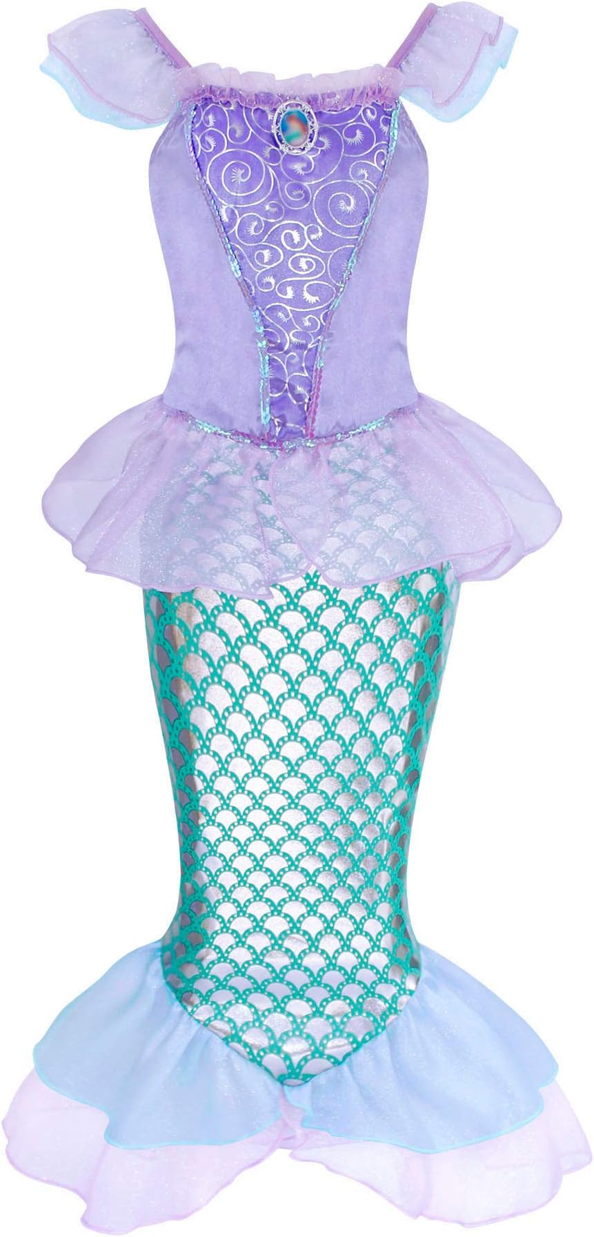 AmzBarley Little Mermaid Dress for Toddler Girls Sequin Princess Ariel Costume for Birthday Party Halloween Christmas Cosplay Outfits Clothes