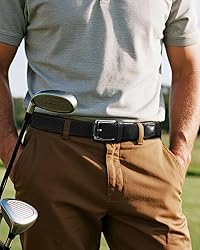 CHAOREN Mens Stretch Belt - 1 3/8" Elastic Braided