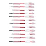 Amazon Basics Retractable Gel Pens with Cushion Grip - Medium Point, 12 Count, Red