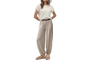 Ugerlov Women's Two Piece Outfits Sweater Sets Knit Pullover Tops and High Waisted Pants Lounge Sets