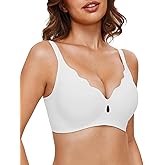 GXOULRRA Womens Wireless Bras Comfortable Wave Push Up Bra Seamless Full Coverage Bralettes Tshirt Bras