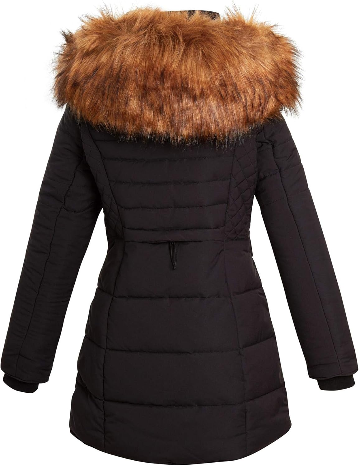 fitted coat with hood