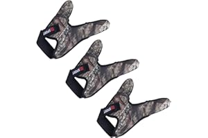 Klfoho Double-Finger Gloves, 3 Pack Anti-Slip Fishing Glove, Professional Finger Gloves Protector Unisex Elastic Band Glove for Outdoor Fishing