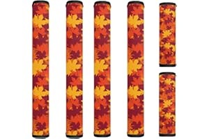 HUISEFOR Fall Fridge Handle Covers Set of 6 Maple Leaf Refrigerator Door Handle Covers Decorative Appliance Handles for Fridge Microwave Stove Dishwasher Fall Decoration for Kitchen