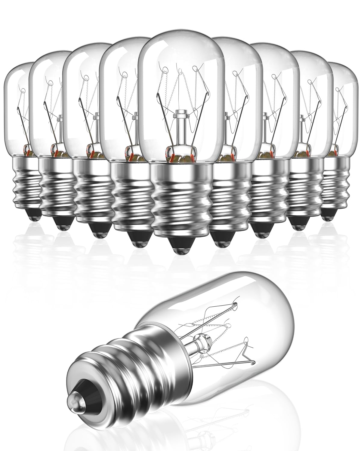 Bonlux Salt Lamp Bulb Dimmable E14 SES Small Edison Screw Pygmy - 10W 240V for Fridge, Oven, Flea Trap, Scentsy, Plug-in Wax Melt Burner, Sign Lamp (Pack of 10)